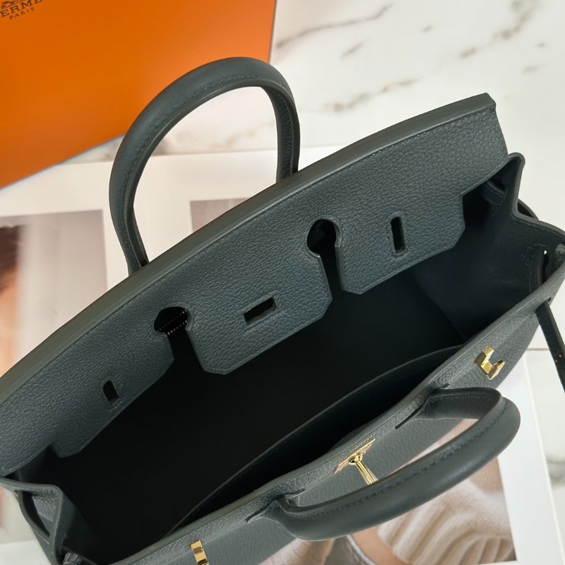 HERMES Birkin 25 -  灰綠香檳金 K-5