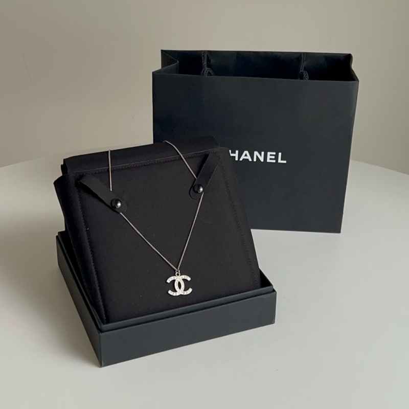 Chanel 經典雙C項鍊（銀色）-2