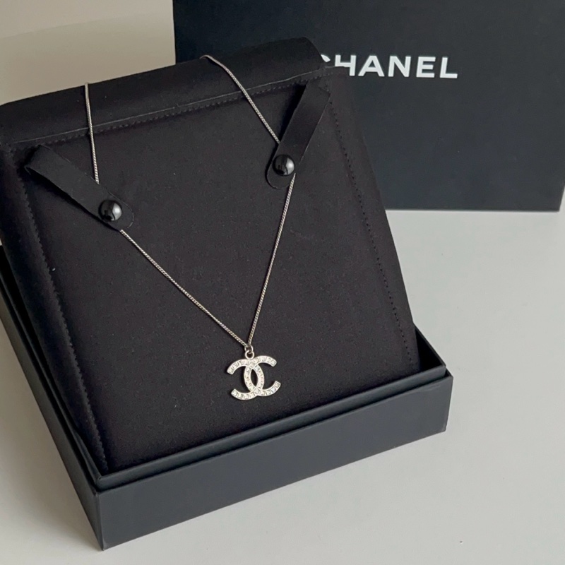 Chanel 經典雙C項鍊（銀色）-3