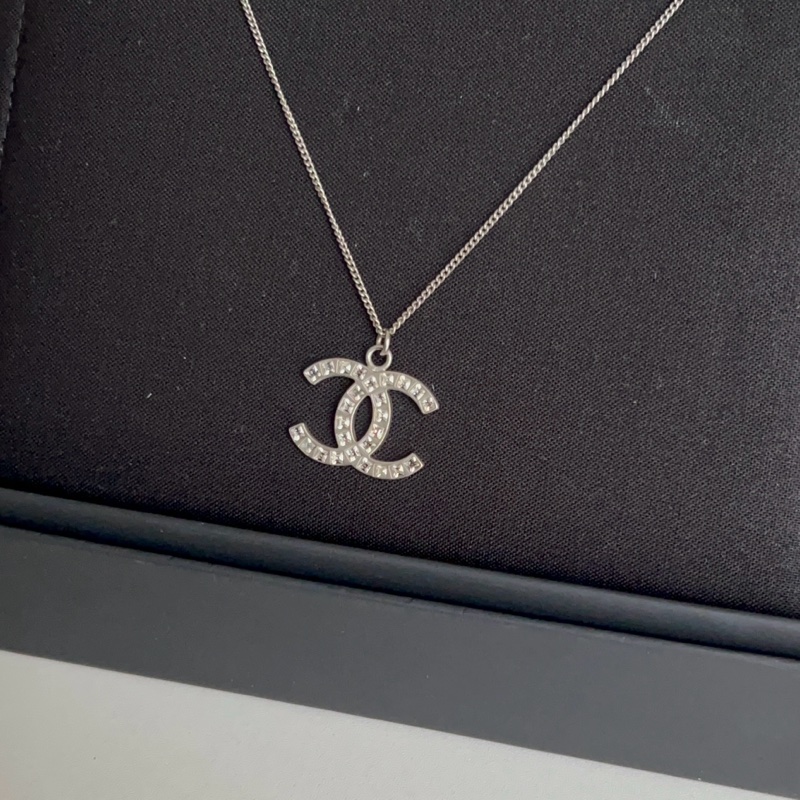 Chanel 經典雙C項鍊（銀色）-5