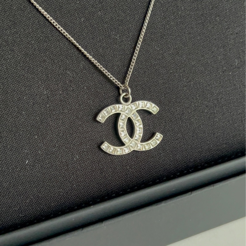 Chanel 經典雙C項鍊（銀色）-6