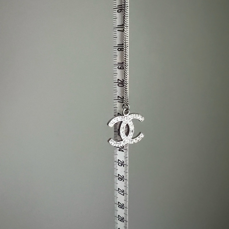 Chanel 經典雙C項鍊（銀色）-9