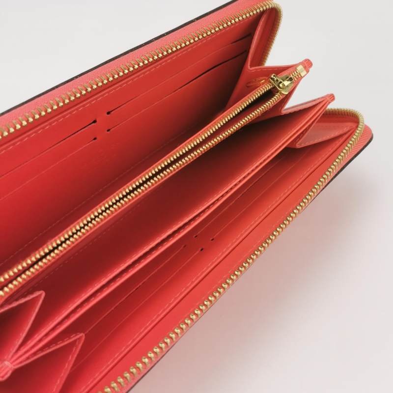 LouisVuitton (LV) Zippy漆皮純色壓紋老花環繞式拉鏈錢包-5