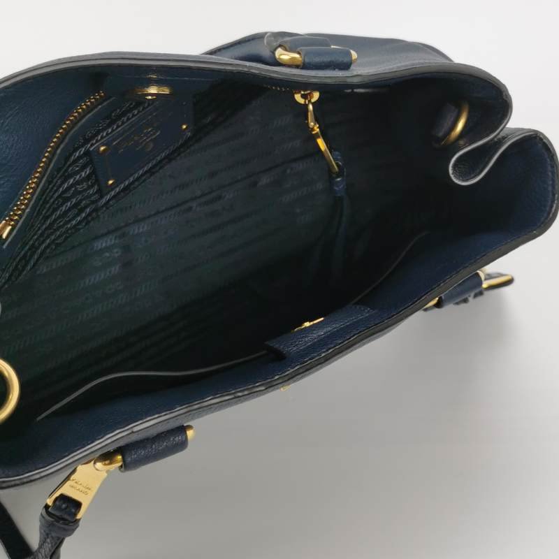 Prada Galleria殺手包大號牛皮純色三角徽標斜挎包單肩包-6