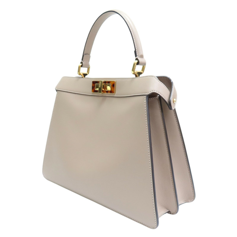 咖灰色 羊皮 Peekaboo ISeeU Medium 兩用包【FENDI 芬迪】 8BN321-2