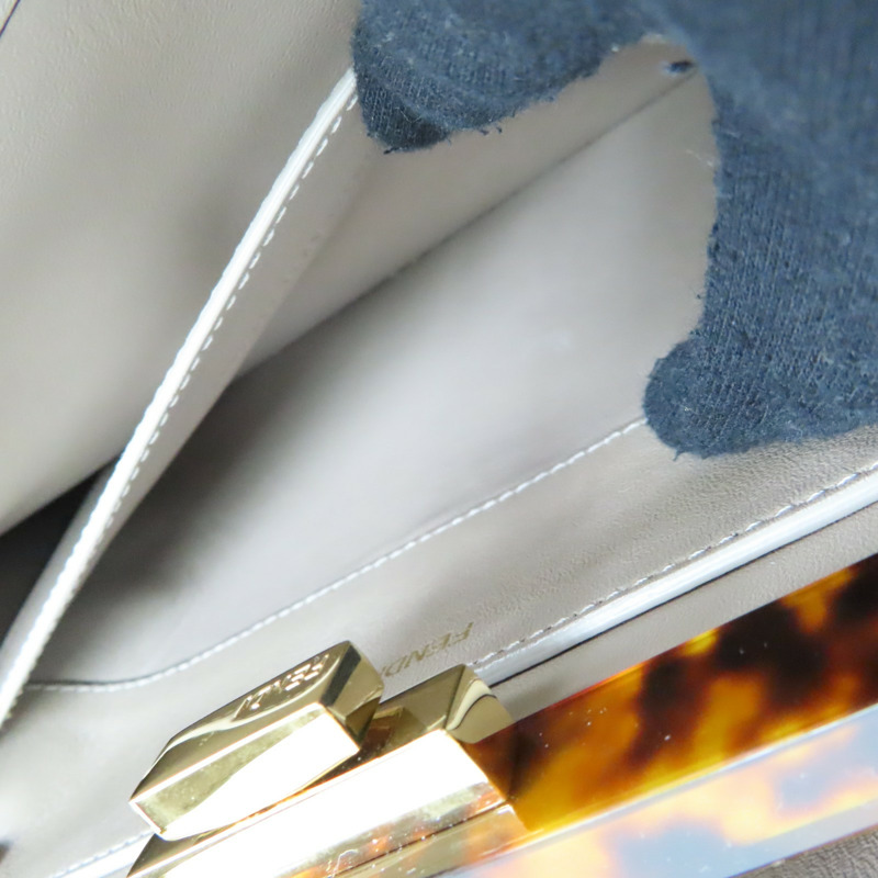 咖灰色 羊皮 Peekaboo ISeeU Medium 兩用包【FENDI 芬迪】 8BN321-6