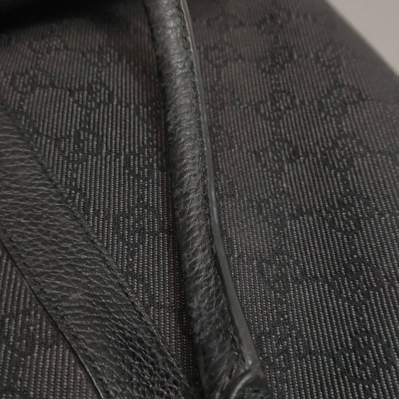 Gucci牛皮帆布雙G老花拉鏈單肩包-9