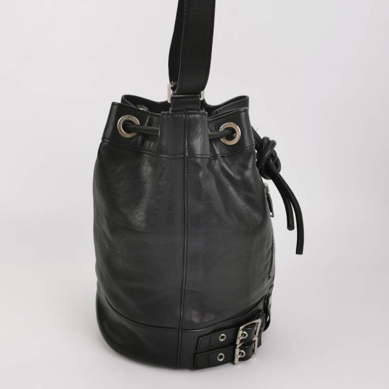 Saint Laurent Rider牛皮純色拉鏈斜挎包-3