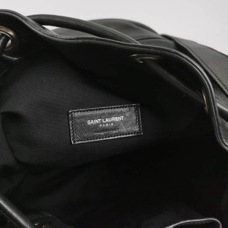 Saint Laurent Rider牛皮純色拉鏈斜挎包-7