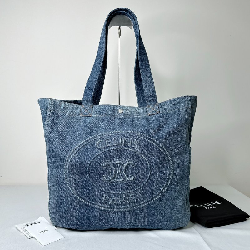 CELINE CABAS大號牛仔托特包-0