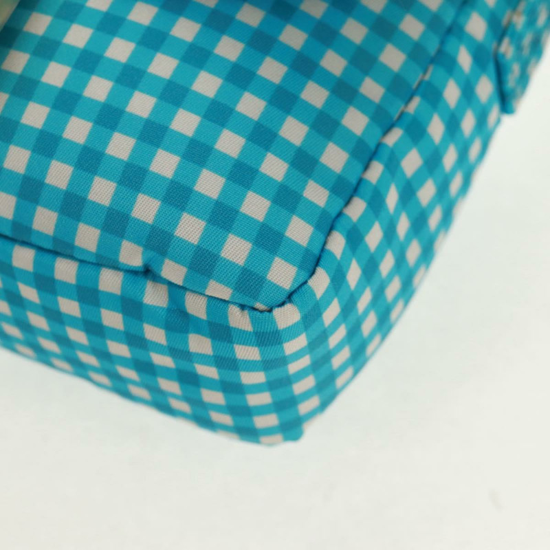 【日本直送】FENDI Mamma Baguette 肩背包 尼龍材質 淺藍色 金色 正品 158965V-16