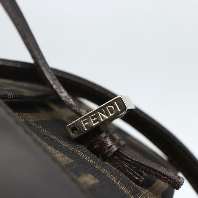【日本直送】FENDI Zucca帆布Mamma Baguette手袋 棕色/黑色 正品 159303V-8