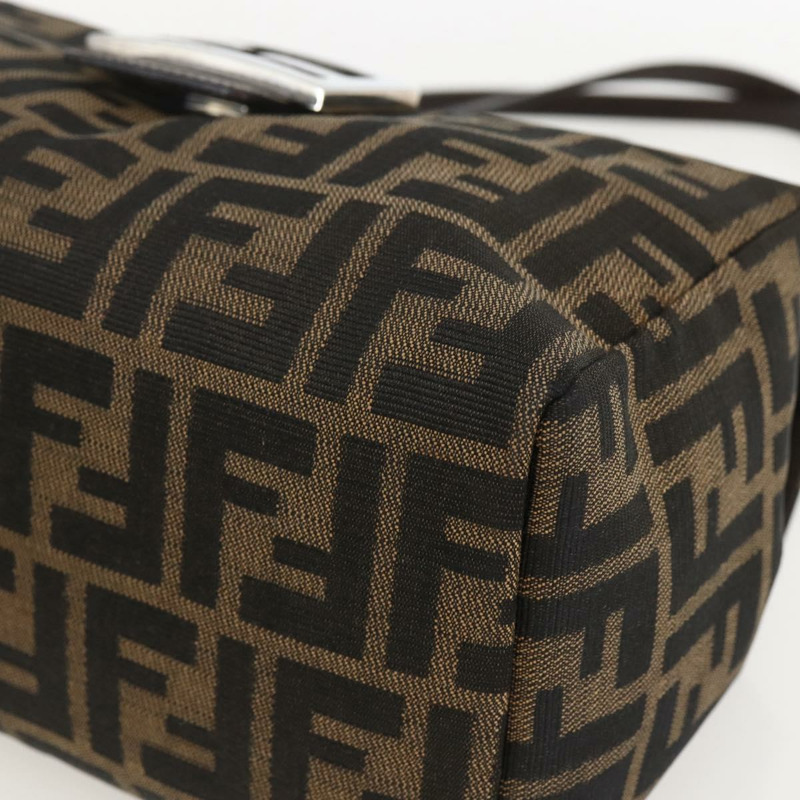 【日本直送】FENDI Zucca帆布Mamma Baguette手袋 棕色/黑色 正品 159303V-13