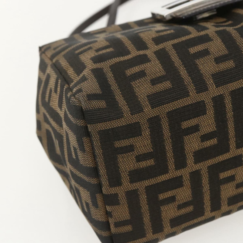 【日本直送】FENDI Zucca帆布Mamma Baguette手袋 棕色/黑色 正品 159303V-14