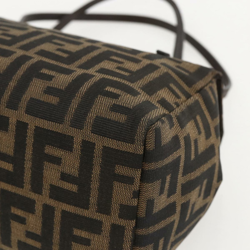 【日本直送】FENDI Zucca帆布Mamma Baguette手袋 棕色/黑色 正品 159303V-15