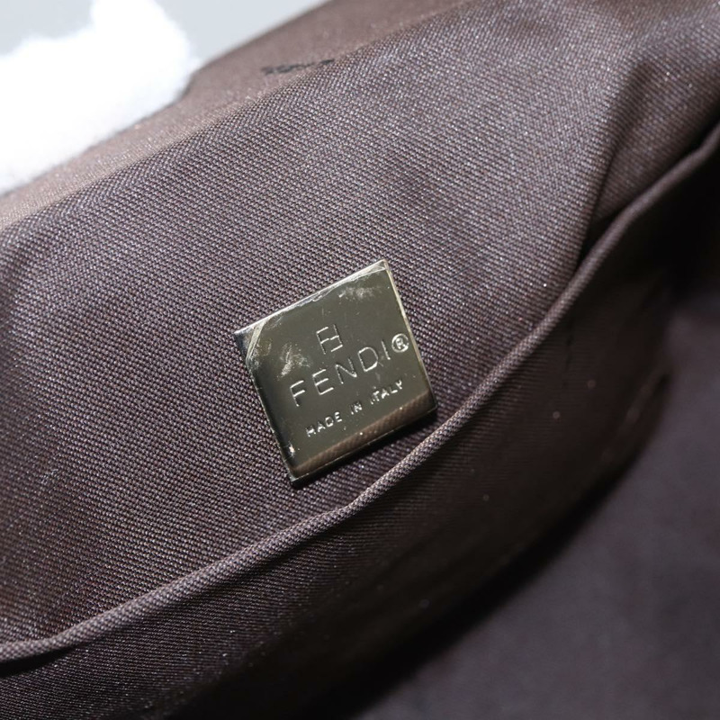 【日本直送】FENDI Zucca帆布Mamma Baguette手袋 棕色/黑色 正品 159303V-17