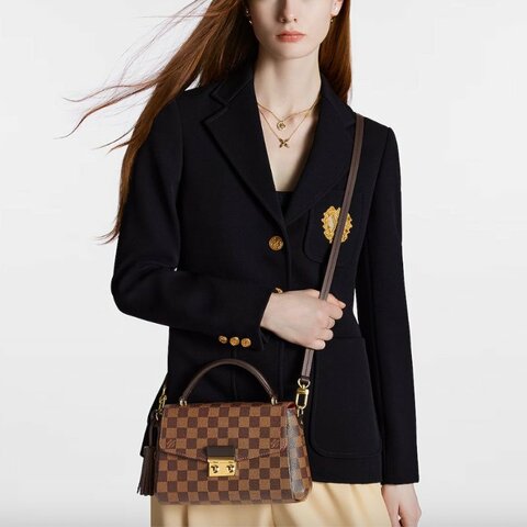 LV Croisette棋盤格手提斜背包