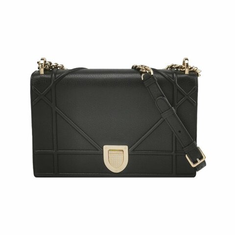 Dior Diorama盾牌包中號牛皮純色盾形紋章搭扣單肩包