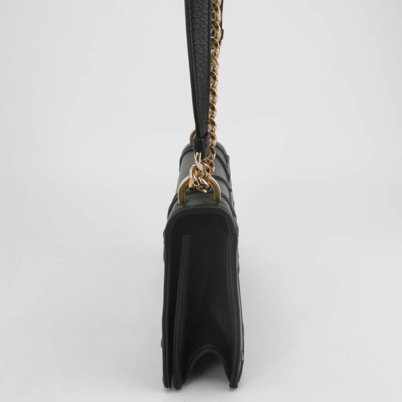 Dior Diorama盾牌包中號牛皮純色盾形紋章搭扣單肩包-2