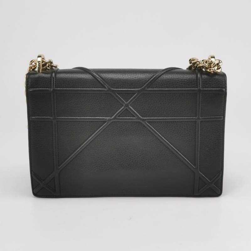 Dior Diorama盾牌包中號牛皮純色盾形紋章搭扣單肩包-4