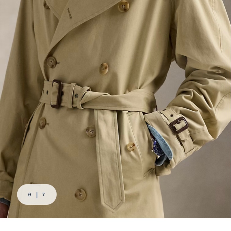 Polo Ralph Lauren男長版大衣風衣外套-1