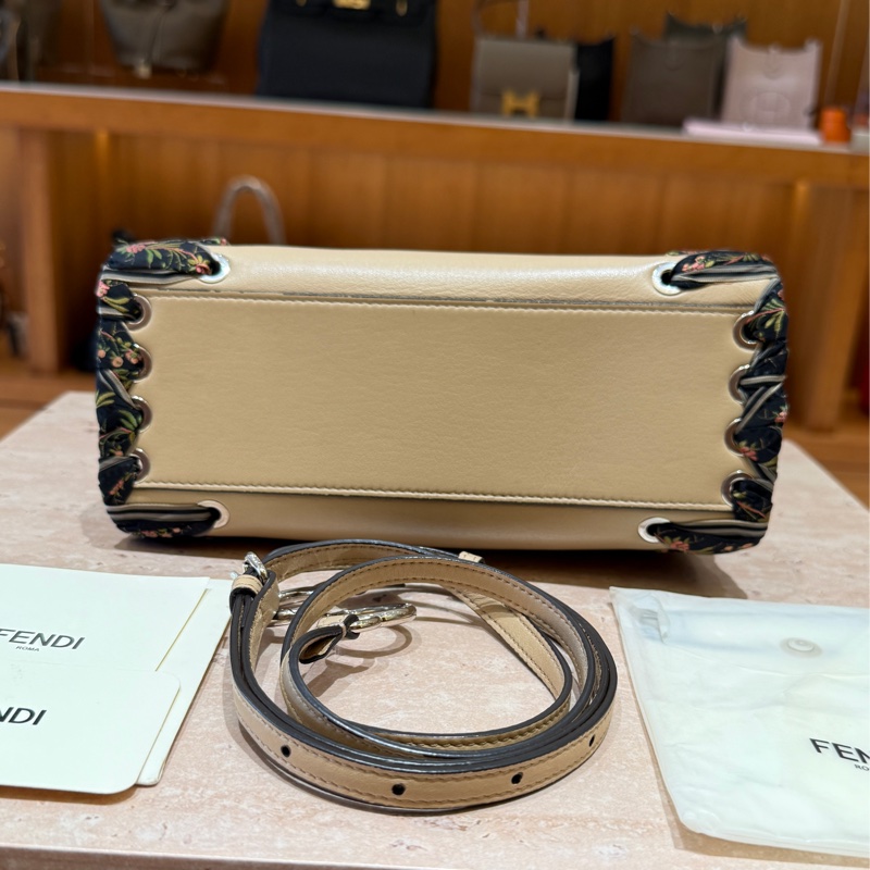 FENDI 黑花編織-2