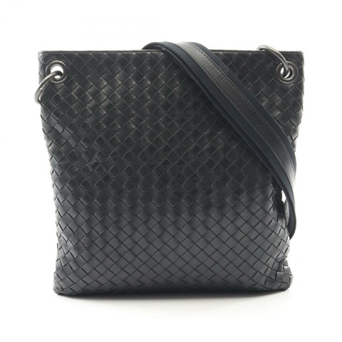 BOTTEGA VENETA Intrecciato 小號斜背包 276357 皮革 黑色