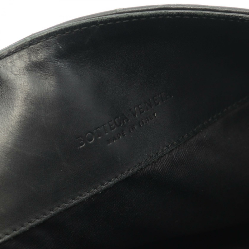 BOTTEGA VENETA Intrecciato 小號斜背包 276357 皮革 黑色-3