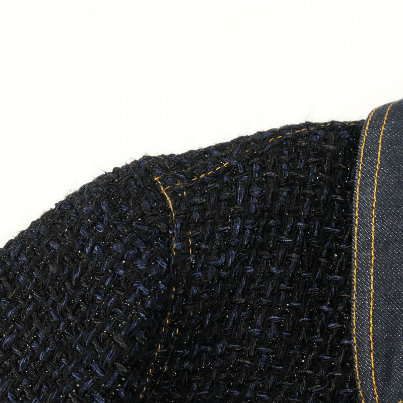 香奈兒 COCO 標誌紐扣斜紋軟呢牛仔夾克 #42 P58316V42538 尼龍棉 二手-7