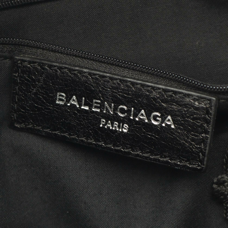 BALENCIAGA Explorer Graffiti 雙肩包 456587 黑色真皮 二手 男款-3