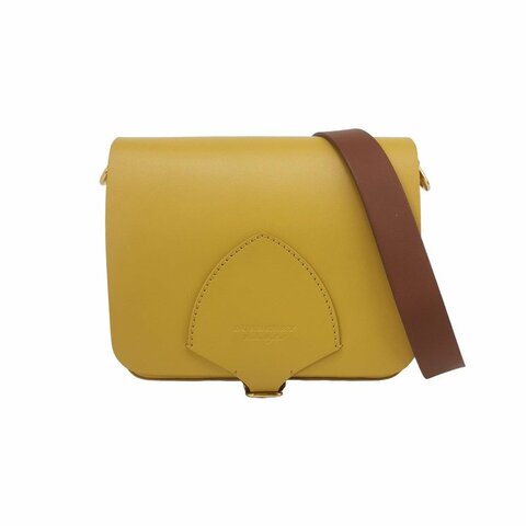 Burberry The Satchel牛皮搭扣斜挎包