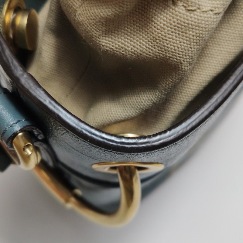 Chloe Roy 小號牛皮拼色小馬圖案穿孔圓環斜挎包單肩包-24