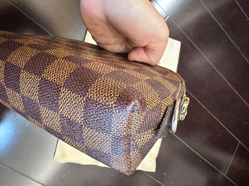 LV 棋盤格 貝殼 化妝包 pm-7