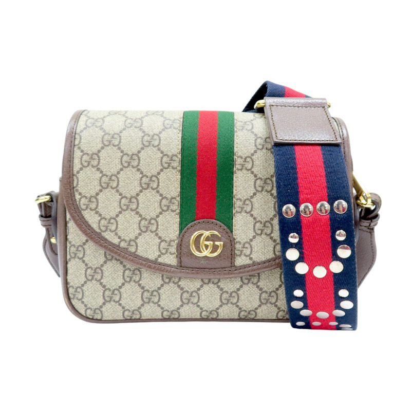 棕色 牛皮 GG帆布 ophidia small shoulder bag 肩背包【GUCCI 古馳】 722117-0