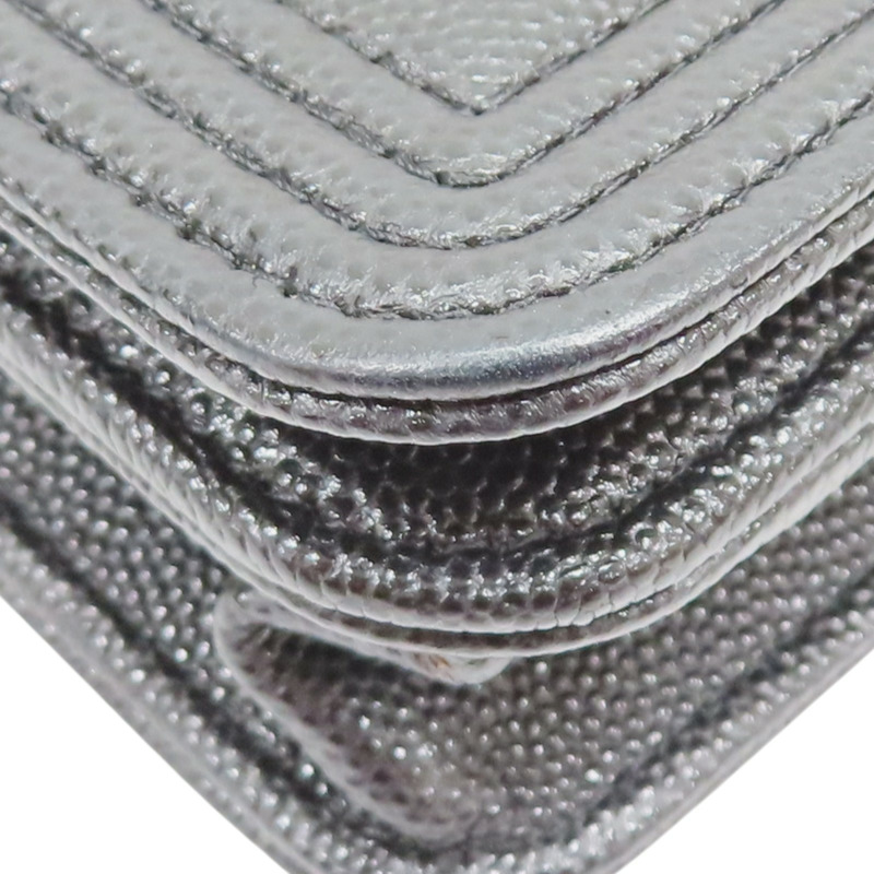 黑色 菱格紋 牛皮 Boy WOC 鏈帶肩背包【CHANEL 香奈兒】 AP0117-11