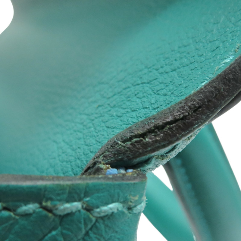 維羅納綠/普魯士藍 Evercolor牛皮 Kelly 28 凱莉包 兩用包 銀扣 D刻【HERMES 愛馬仕】-16