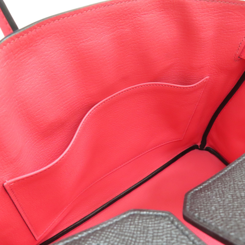 黑/洋紅玫瑰 Epsom牛皮 Birkin 30 柏金包 手提包 金釦 A刻【HERMES 愛馬仕】 H047694CZ00-5