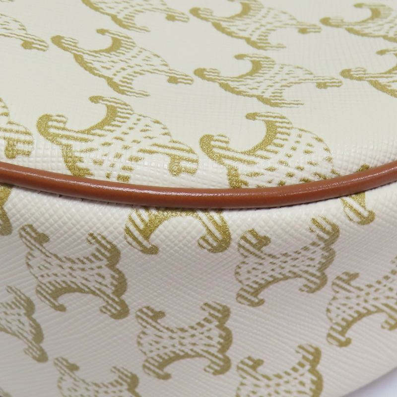 白色 Triomphe 帆布 AVA BAG 肩背包【CELINE 賽琳】 193952BZJ.01BC-10