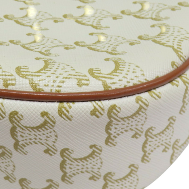 白色 Triomphe 帆布 AVA BAG 肩背包【CELINE 賽琳】 193952BZJ.01BC-12