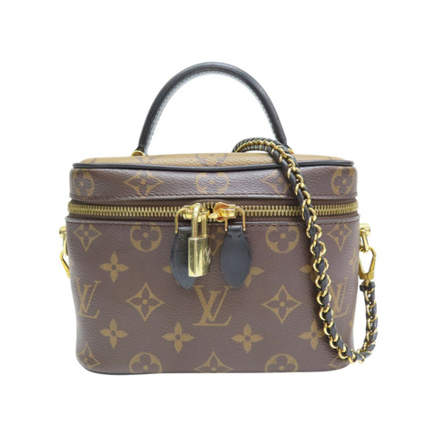 棕色 原花帆布 Vanity 兩用包 無鑰匙【LOUIS VUITTON LV 路易威登】 M45165