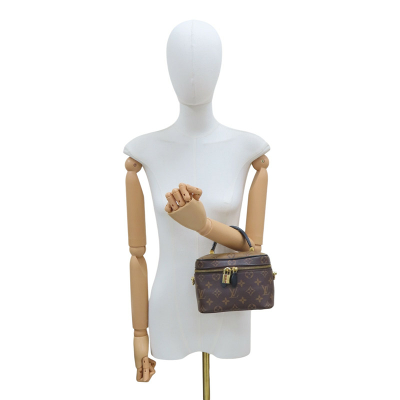 棕色 原花帆布 Vanity 兩用包 無鑰匙【LOUIS VUITTON LV 路易威登】 M45165-4