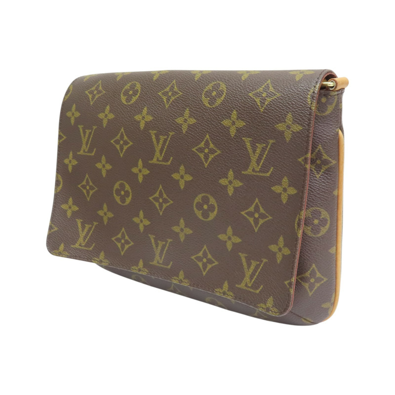 棕色 原花帆布 MUSETTE TANGO 肩背包【LOUIS VUITTON LV 路易威登】 M51257-2