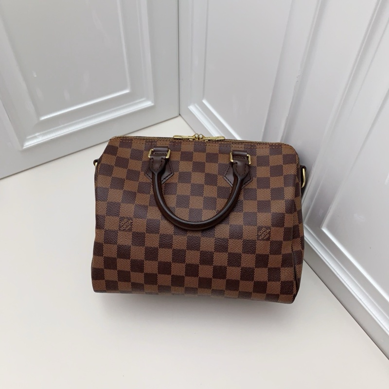LV speedy25 棕色棋盤格波士頓包-0