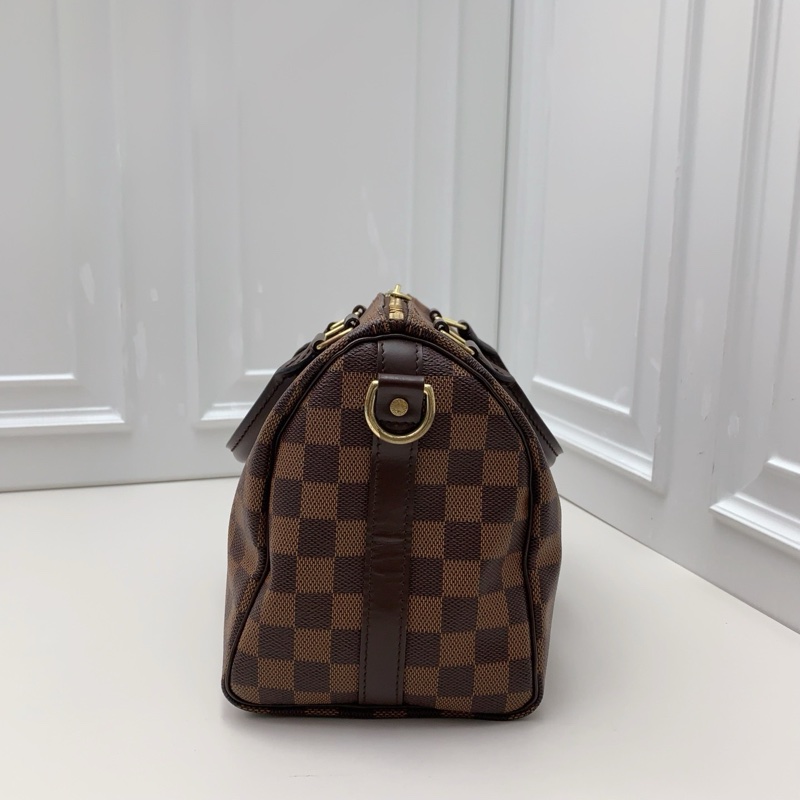 LV speedy25 棕色棋盤格波士頓包-2