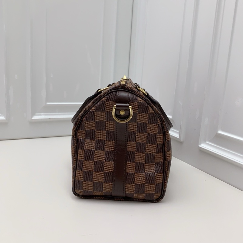 LV speedy25 棕色棋盤格波士頓包-3