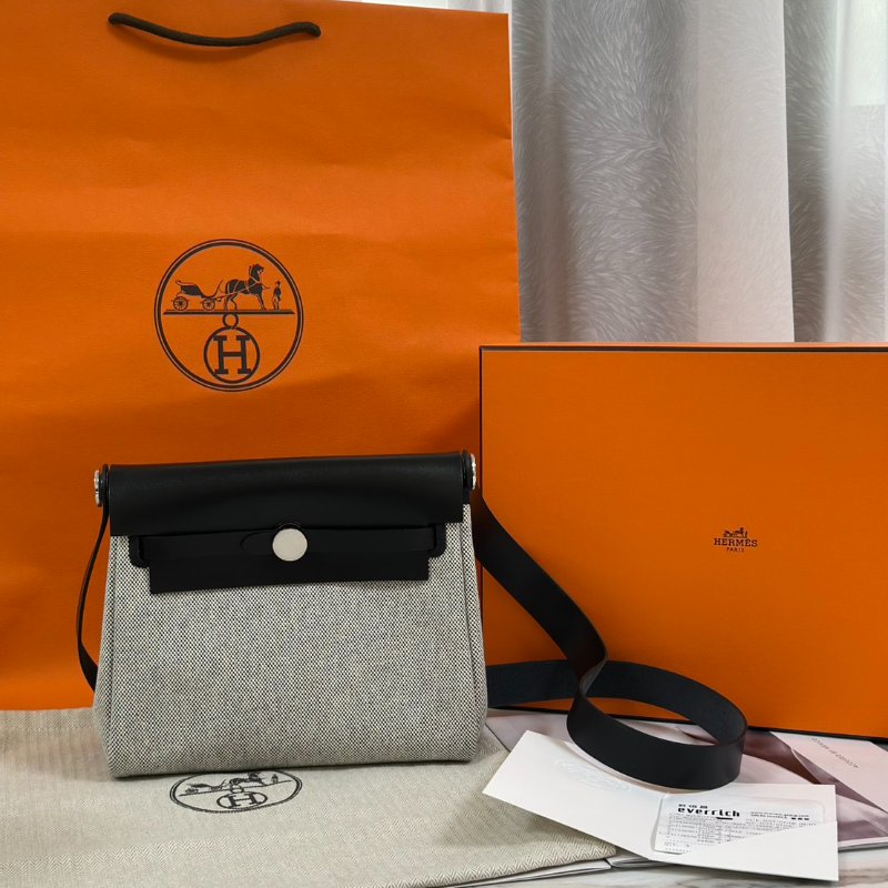 HERMES Herbag zip 20 - 熊貓銀 K-7