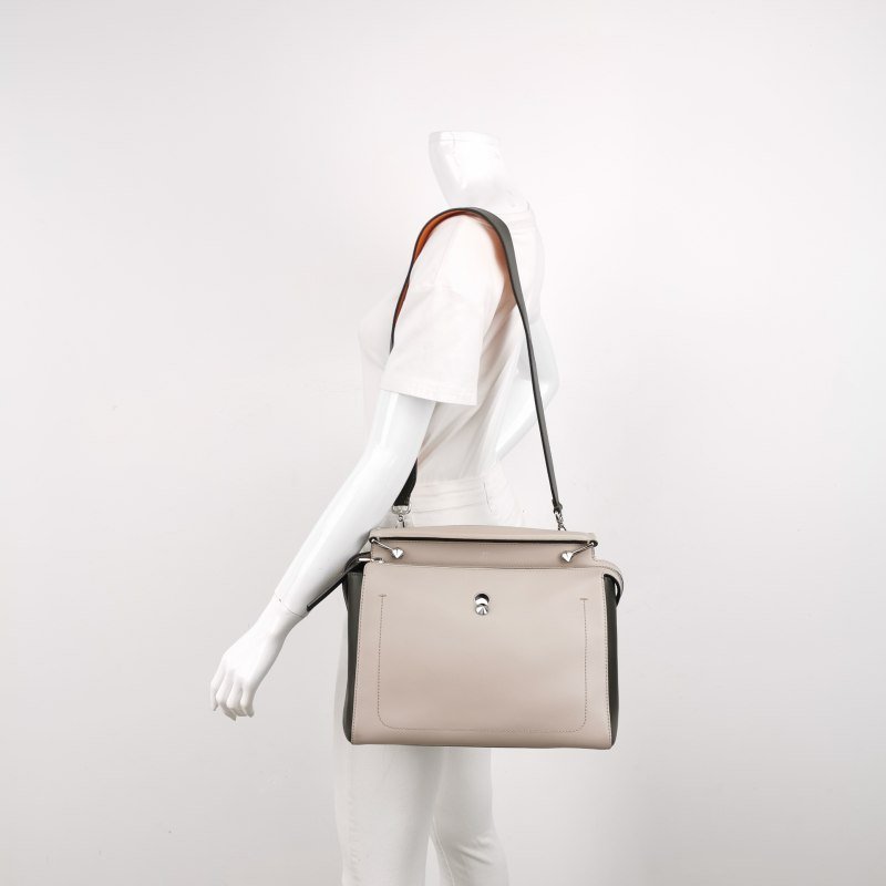 Fendi Dotcom牛皮錐形螺柱子母包單肩包-1