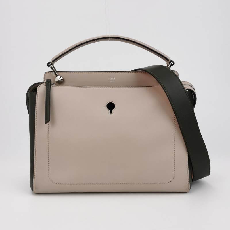 Fendi Dotcom牛皮錐形螺柱子母包單肩包-2