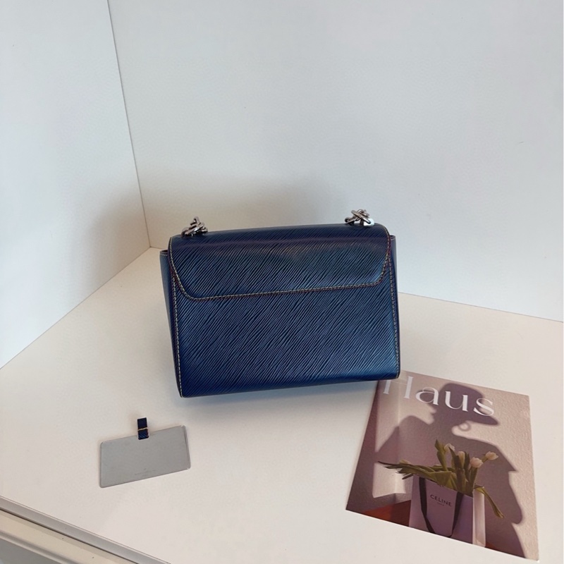 【98新🆕】LV  深藍水波紋twist鏈條包 中號 單肩包-1