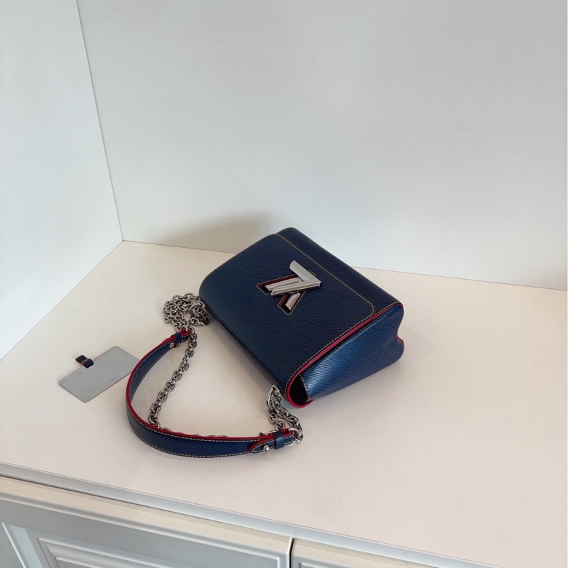 【98新🆕】LV  深藍水波紋twist鏈條包 中號 單肩包-7